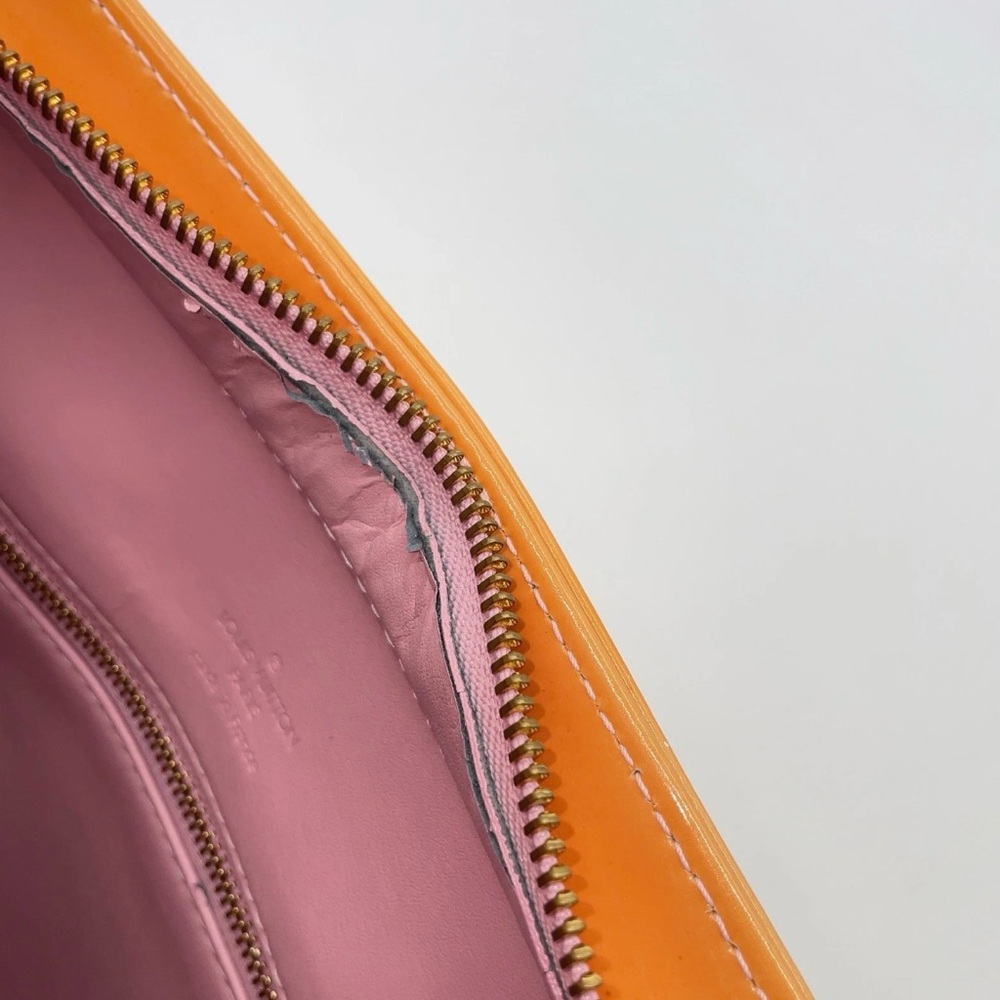 Louis Vuitton Orange Vernis Monogram Small Tote - Picture 13 of 13